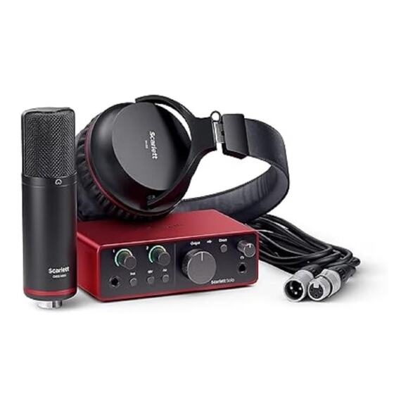 Focusrite Scarlett Solo Studio 4th Gen USB Audio Interface, Condenser Microphone - Picture 1 of 5